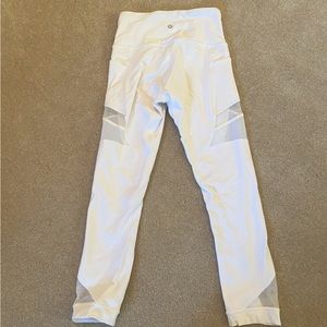 White lululemon leggings mesh
